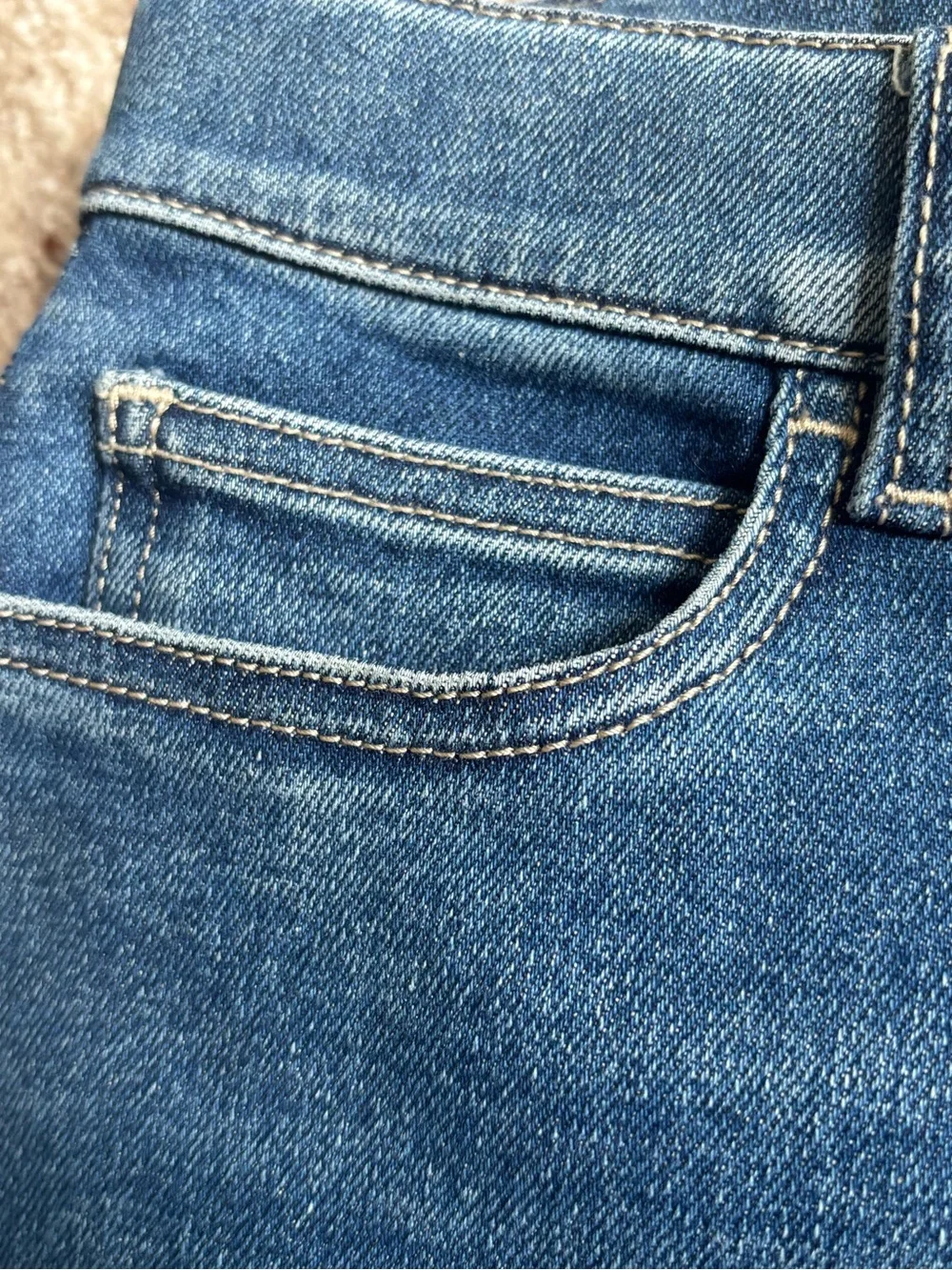 Chanel CC Logo Denim Straight Leg Jeans Size 42